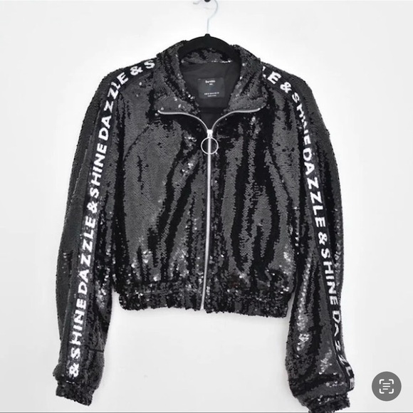 Sequin bomber jacket S - Picture 1 of 2